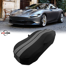 For Ferrari Roma Indoor Dust-Proof Full Car Cover，With storage bag,Black gray picture