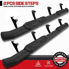 FOR 07-21 Toyota Tundra CrewMax Cab Side Step Curved Running Boards Nerf Bar BLK picture