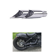 SHARKROAD GP Shorty Mufflers for Indian 2015-Up Exhaust Rumble Sound Chrome picture
