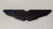 Aston Martin New Wings Boot Badge Black Chrome 140mm picture