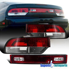 Fits 1989-1994 240SX S13 Hatchback Tail Lights Red Lamps Replacement picture