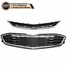 Silscvtt Front Bumper Upper+Lower Grille For 2016-2018 Chevy Malibu Mesh Plastic picture