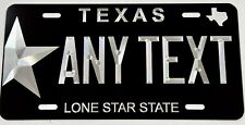 Texas TX Any State Car Tag Your Custom Text Diamond Etched Front License Plate picture