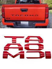 0.3in Gloss Red RAISED PLASTC TAILGATE LETTERS INSERT FOR TOYOTA TACOMA 2024 picture