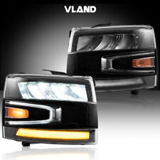 VLAND 1Pair Full LED Headlights For 2007-13 Chevy Silverado 1500/2500HD/3500HD picture