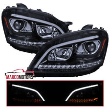Fits 2006-2008 Mercedes W164 ML350 ML500 LED Strip Smoke Projector Headlights picture