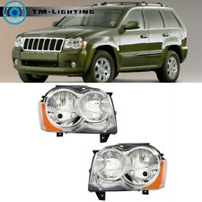 Left&Right Side Headlights Headlamps Halogen For 2008-2010 Jeep Grand Cherokee picture