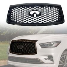 Front Grill Bumper Mesh Vent Grille Camera Hole Fits for INFINITI QX80 2018-2021 picture