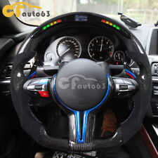 Alcantara Leather LED Carbon Fiber Steering Wheel Fits BMW M3 M4 M5 F10 F90 F06 picture