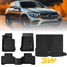 3W Floor Mats Cargo Liner For Mercedes-Benz GLC 2016-2022 All Weather TPE Mat picture