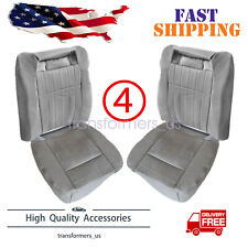 For 1994-1996 Chevy Impala SS 4-Door Both Side Leather Seat Cover Med Gray 4PCS picture