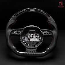 Real carbon fiber Flat Customized Sport LED Steering Wheel 12-16 RS S A 4 5 6 7 picture