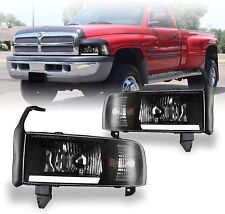 Pair for 1994-2001 Dodge Ram 1500 2500 3500 Pickup Headlights 94-01 Headlamps picture