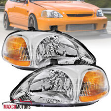 Headlights Fits 1996-1998 Honda Civic 2/4Dr Head Lamps Left+Right Pair 96-98 picture