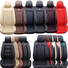 Universal Leather 5-Seats Car Seat Cover Front & Rear Full Set Protector Cushion picture
