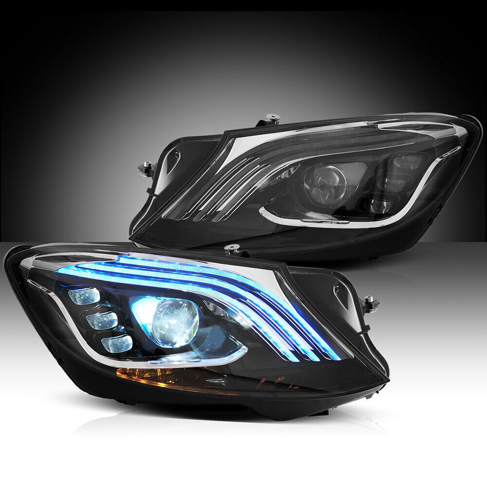 For 2014-2017 Mercedes Benz S-Class W222 FULL LED Headlights W/Animation DRL Set