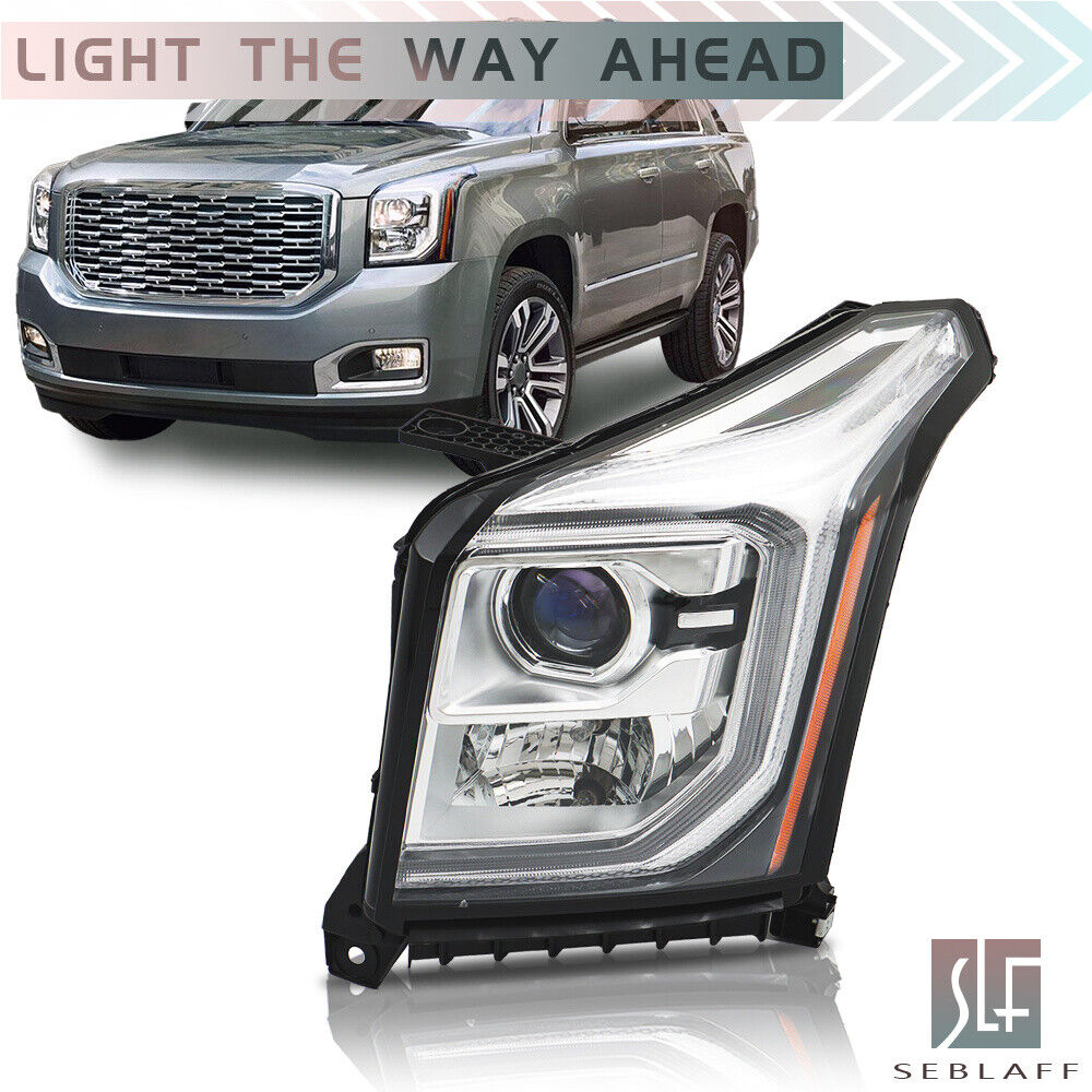 For 2015-2017 GMC Yukon Halogen W/LED DRL Projector Headlight Assembly Left Side