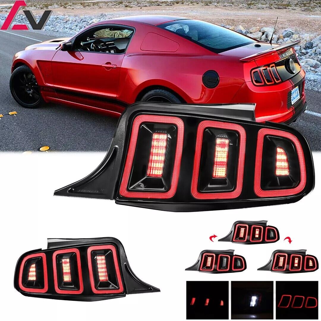 Sequential Tail Lights For 2010-14 Ford Mustang GT/Shelby LED Brake Signal Lamps