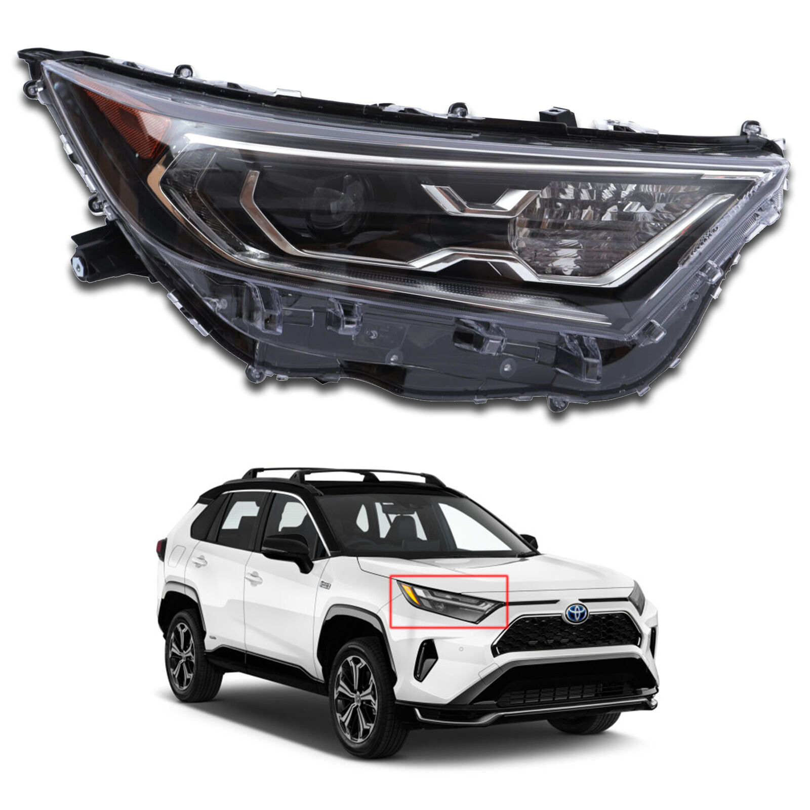 For 2019 2022 Toyota RAV4 Hybrid XSE Headlight Factory Assembly Passenger Right