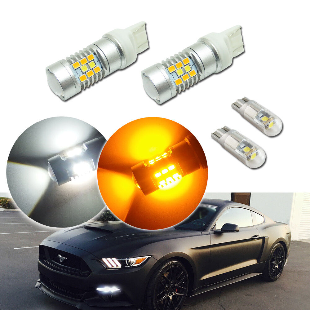 Switchback LED Kit For 2015&up Ford Mustang as Daytime Running Light/Turn Signal