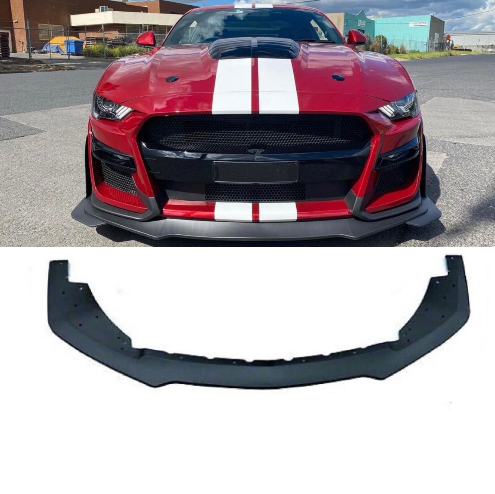 Replacement Front Lip for 15-17 and 18-23 Mustang GT500 Style Front Bumper
