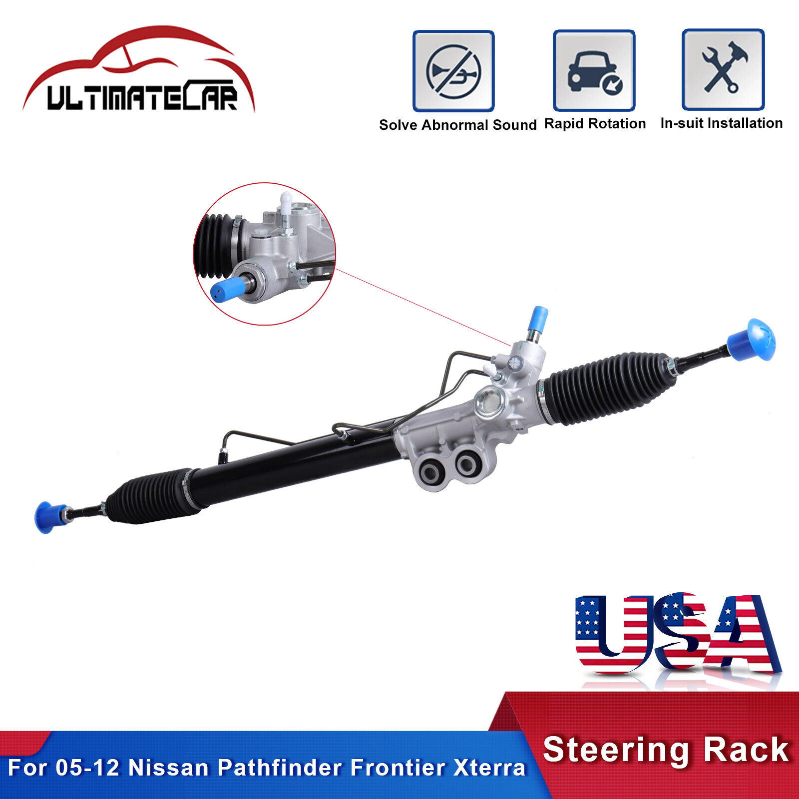 Power Steering Rack Pinion ASSY For 2005-2012 Nissan Pathfinder Frontier Xterra