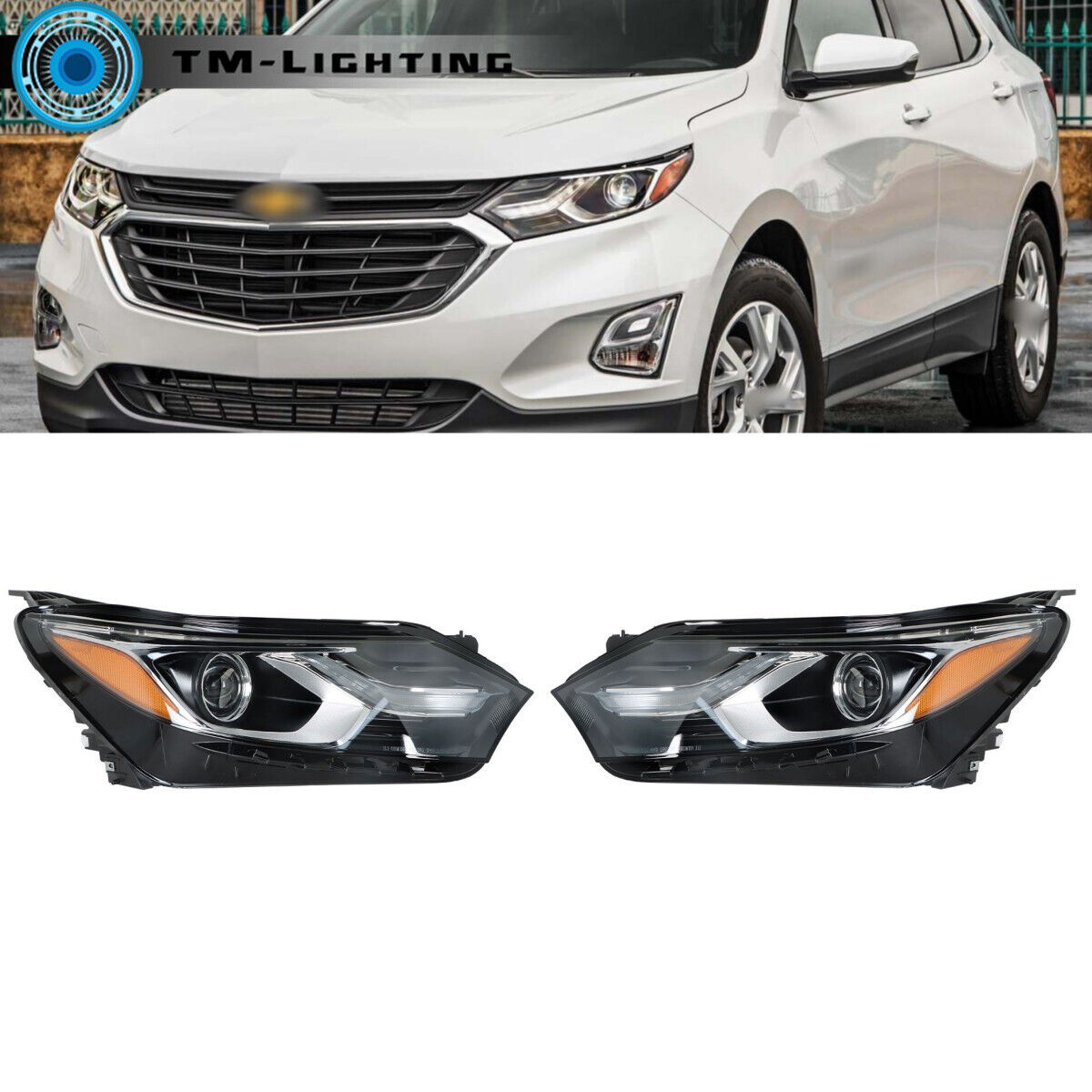 For Chevrolet Equinox 2018-2020 2021 HID Left&Right Side Headlights Headlamps