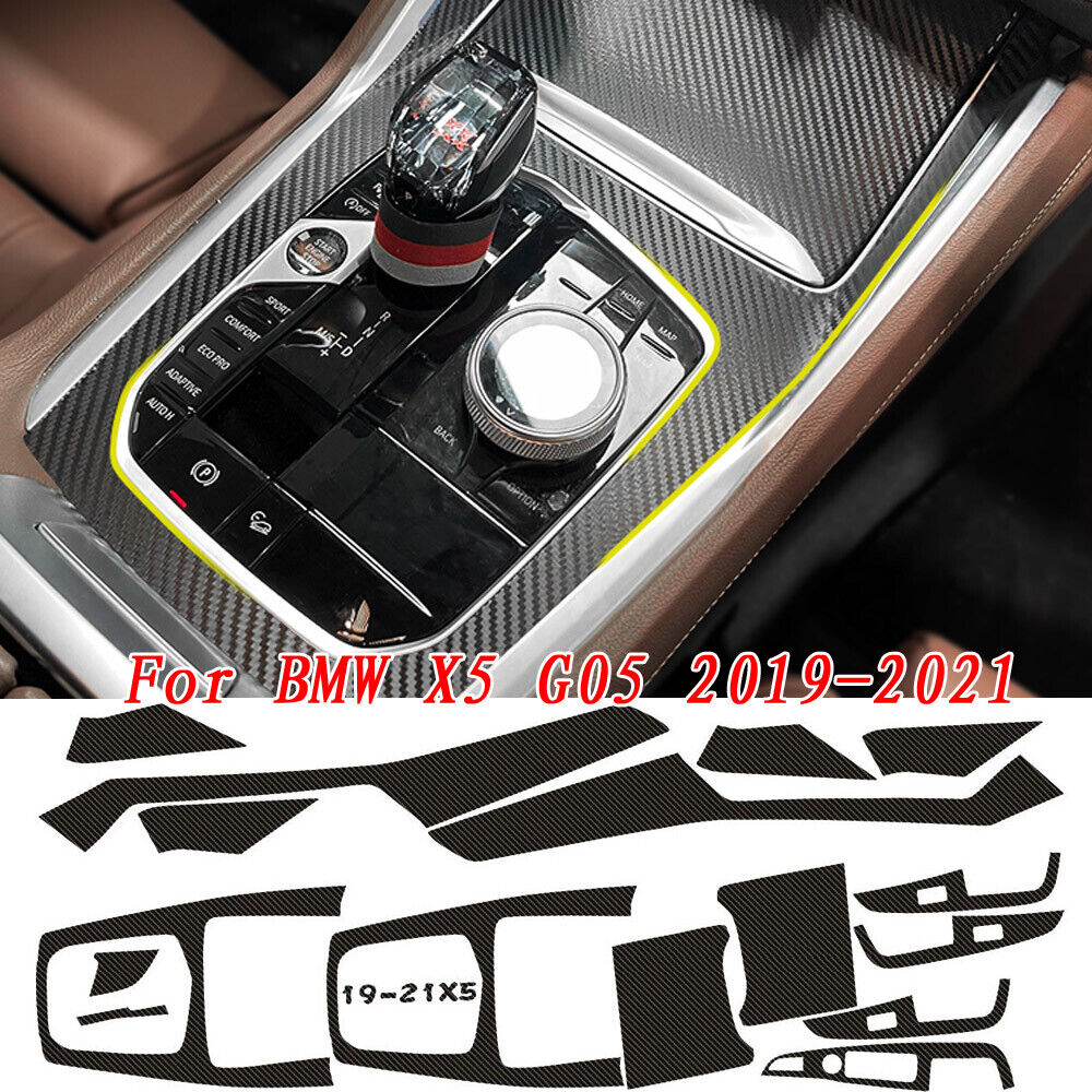 For BMW X5 G05 2019-2022 5D Carbon Fiber Pattern Interior DIY Trim Decals