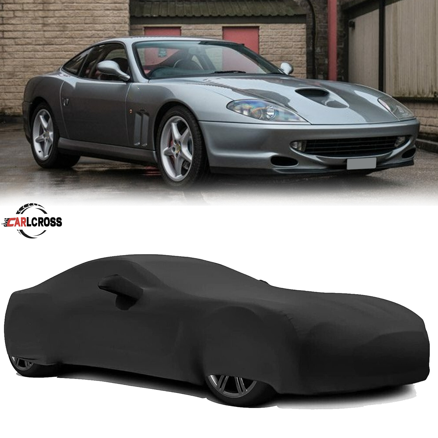 For Ferrari 550, Satin Elastic indoor Dustproof A+，Special car black cover