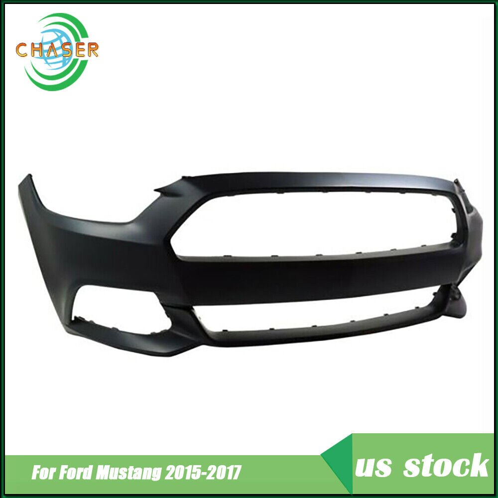 Front Bumper Cover Black Primed Fit For Ford Mustang 2015 2016 2017 Durable