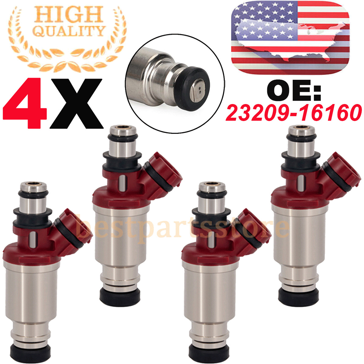 4* Fuel Injector For GEO PRIZM/TOYOTA COROLLA 1.8L 1993-97 23250-16160 842-12150