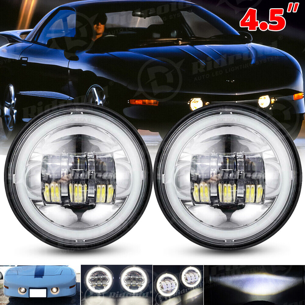 For Pontiac Firebird Trans Am 1993-2002 4.5 inch LED Fog Light Halo Passing Lamp