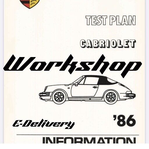 1984-1989 Carrera Porsche Shop Service Repair Manual 1984-1989 Carrera 🏎️