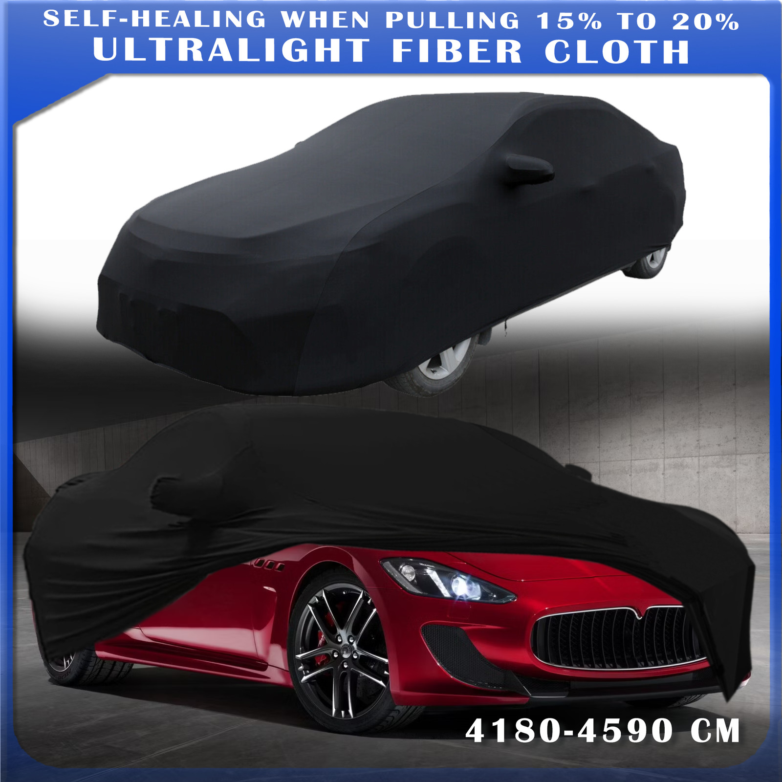 For Maserati 3200GT 430 Black Full Car Cover Satin Stretch Indoor Dust Proof A+