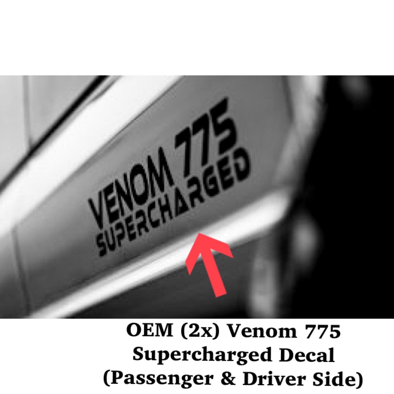 2021-2022 Custom OEM Hennessey Venom 775 Decal Package 8PC Kit