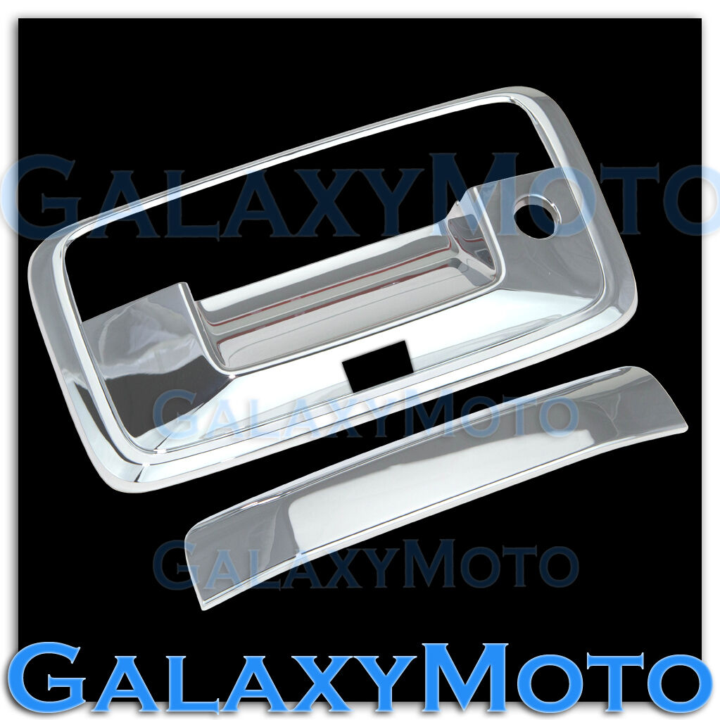 14-17 Chevy Silverado 1500 Chrome Tailgate Handle w/Keyhole+Camera hole Cover