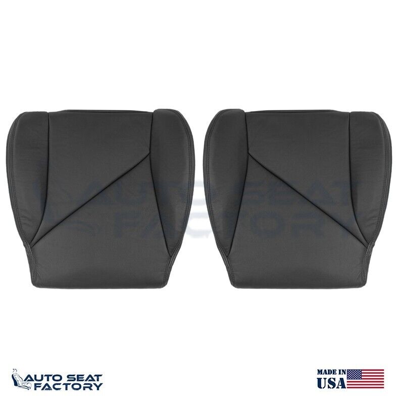 For 1994 - 1996 Chevy Corvette Left & Right Bottom Black Leather Seat Covers
