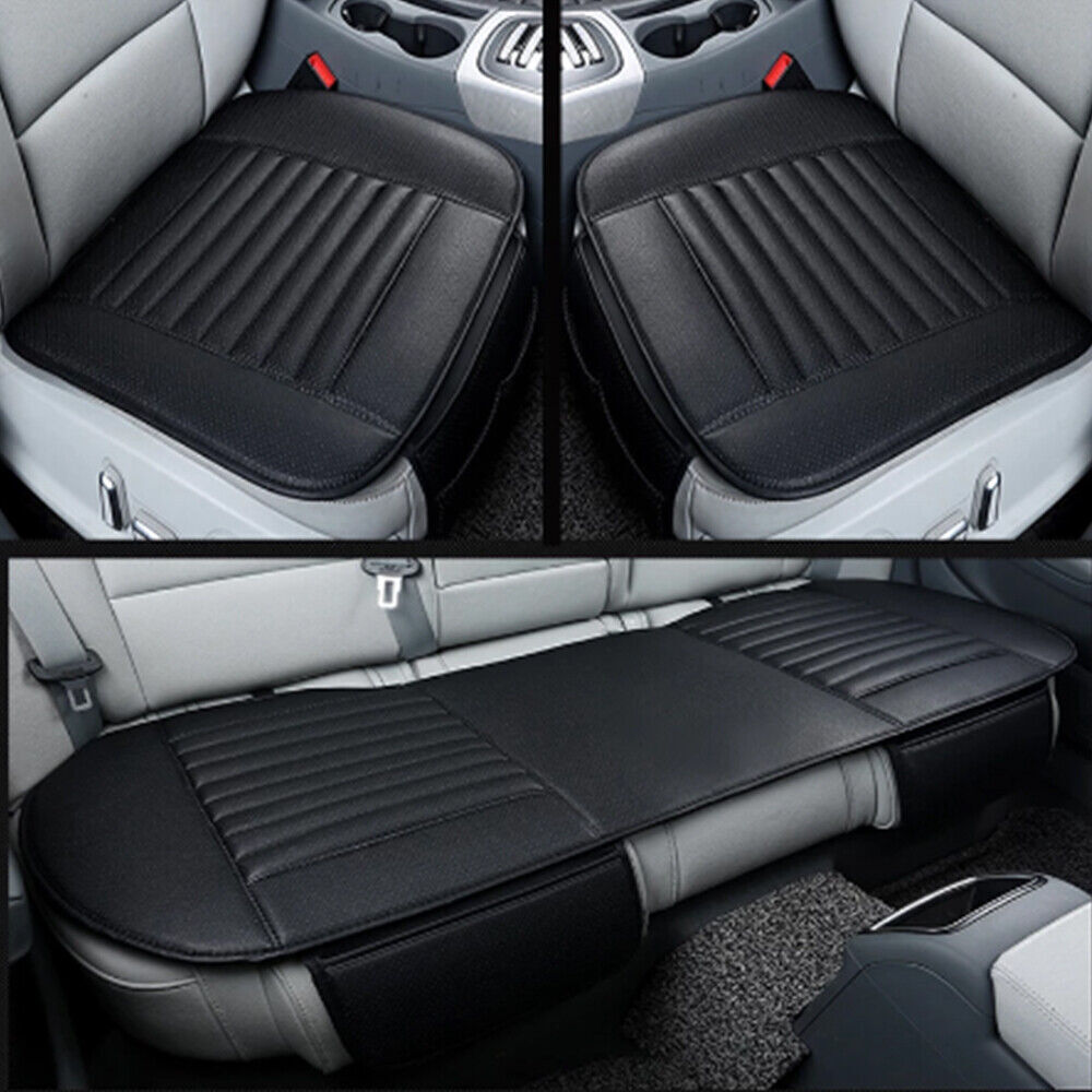 Universal Leather Car Auto Seat Cover Front Rear Protector Chair Pad Mat Cushion