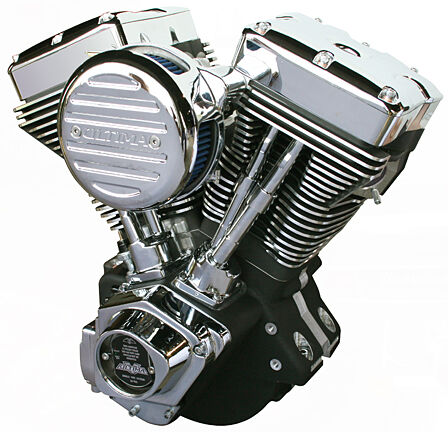 Ultima Black 120 CI El Bruto Competition Evo Engine for Harley & Custom Models