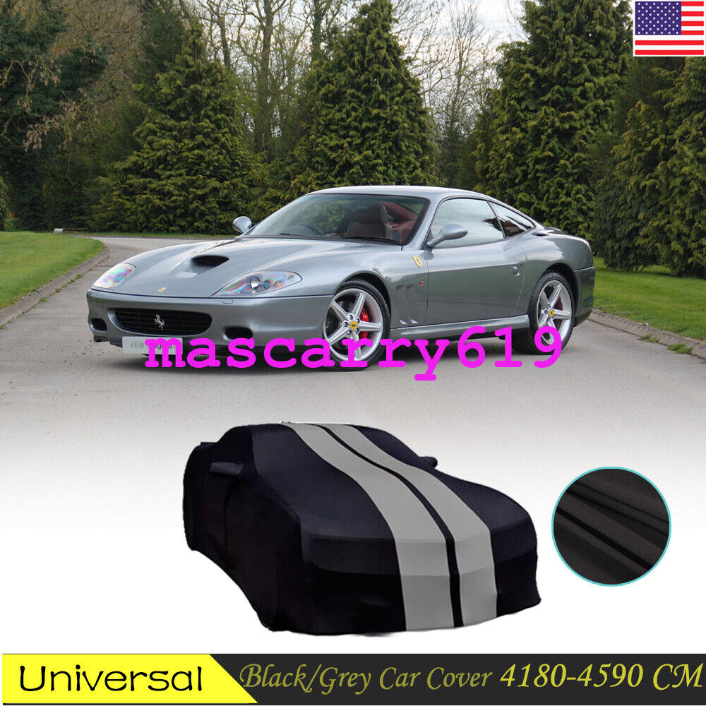 FOR ferrari-575-maranello Indoor Car Cover Stain Stretch Dustproof BLACK/GREY