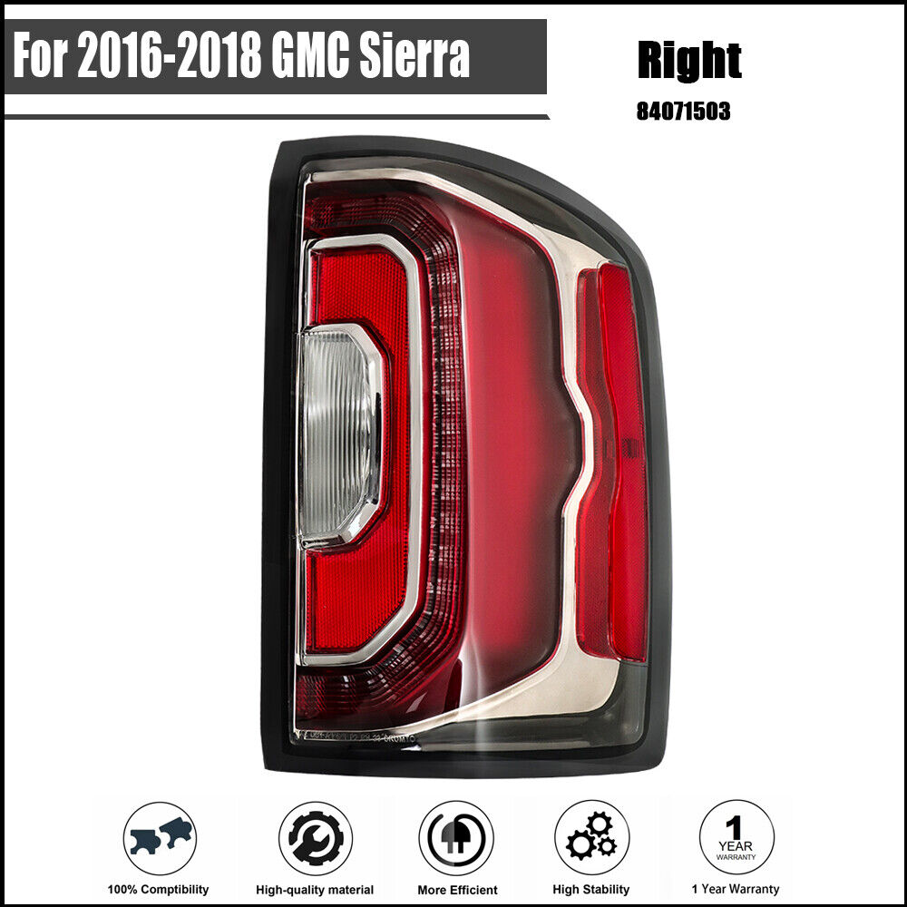 LED For 2016 2017 2018 GMC Sierra Rear Right Passenger Side Tail Light Assembly