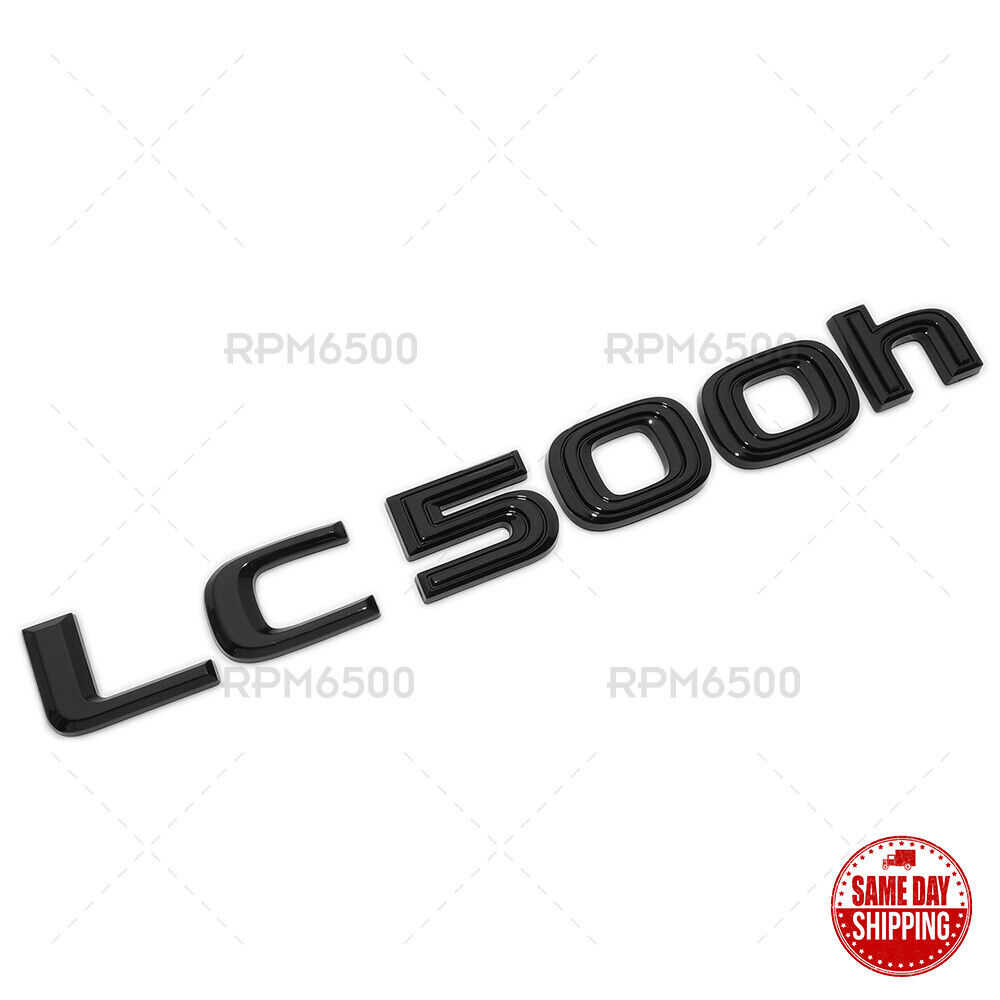 Lexus Trunk Rear LC 500h Letter Logo Badge Emblem Replace F-Sport Gloss Black