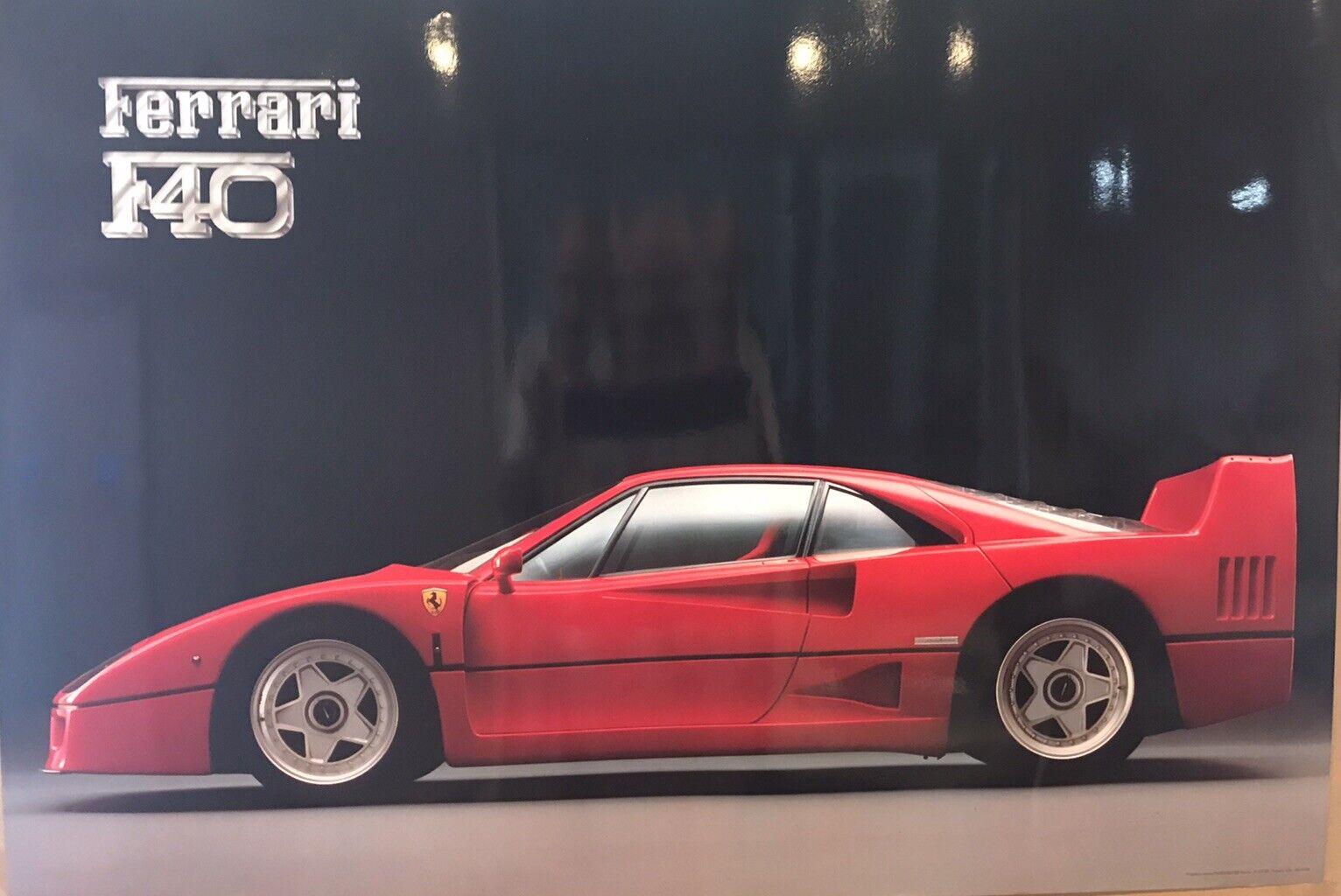 Ferrari F40Factory N.532/88-3m/12/88 Extremely Rare One Only Car Poster