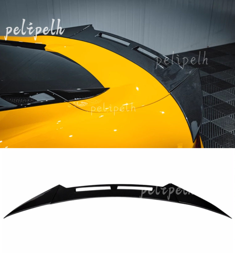 For Lotus Emira 2023-2024 Dry Carbon Fiber Rear Door Tail Trunk Spoiler Wing Lip
