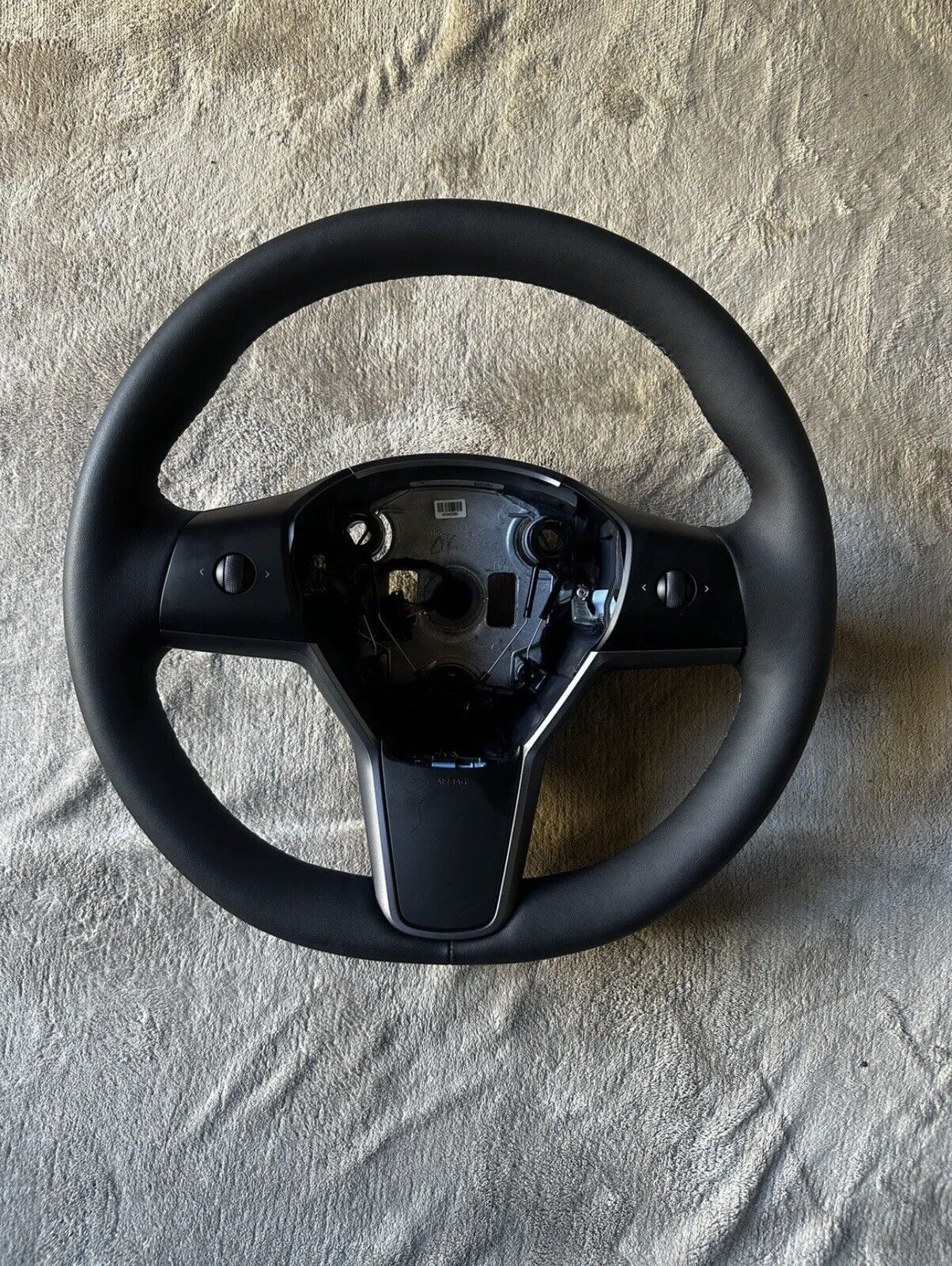 Authentic Tesla Model 3 & Y OEM Heated Black Leather Steering Wheel