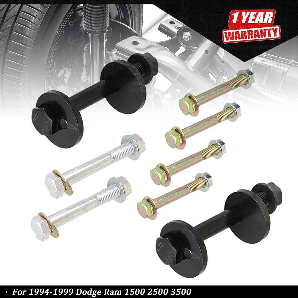 For 1994-1999 Dodge Ram 4WD Complete Front Control Arms Cam Bolts & Hardware Kit