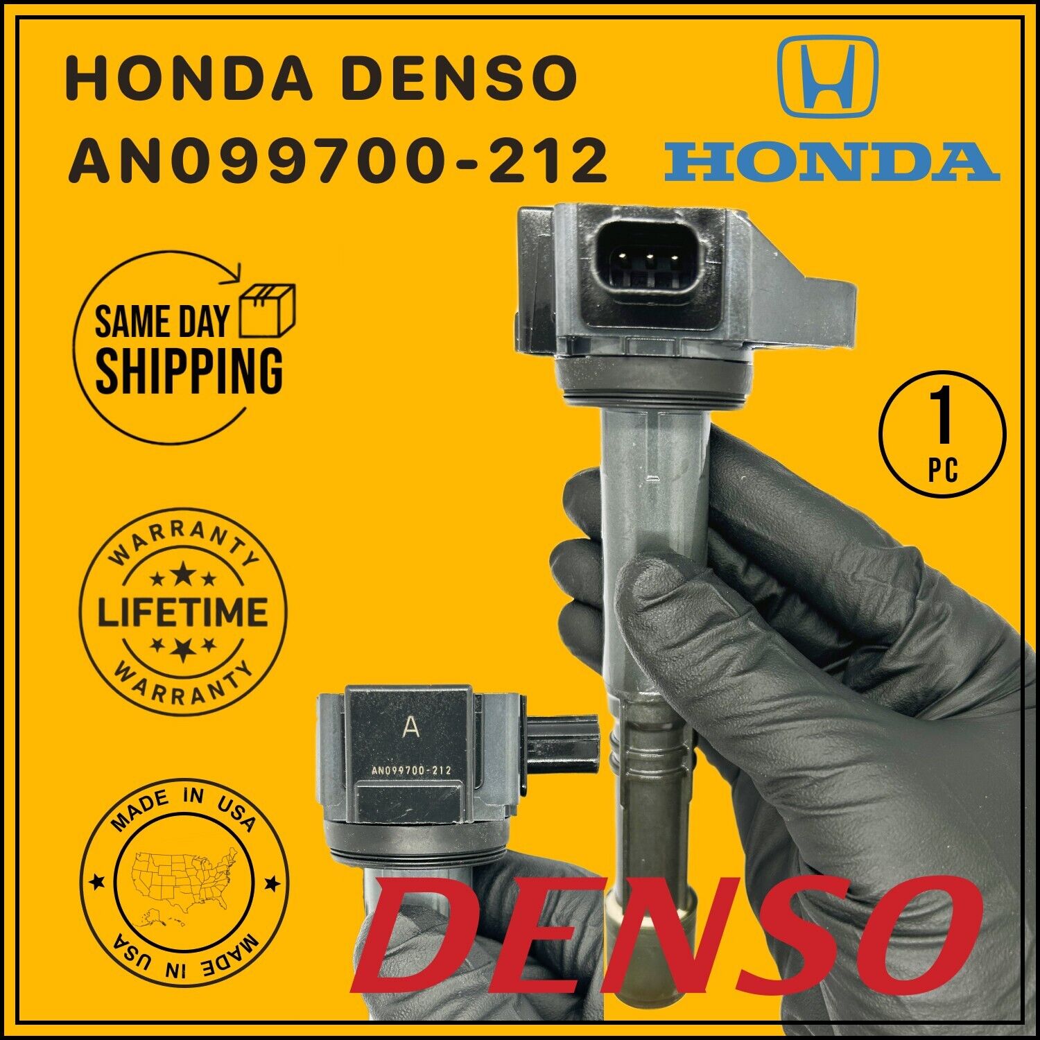AN099700-212 OEM Denso x1 Ignition Coil For 13-21 Acura ILX TLX Honda Accord  L4