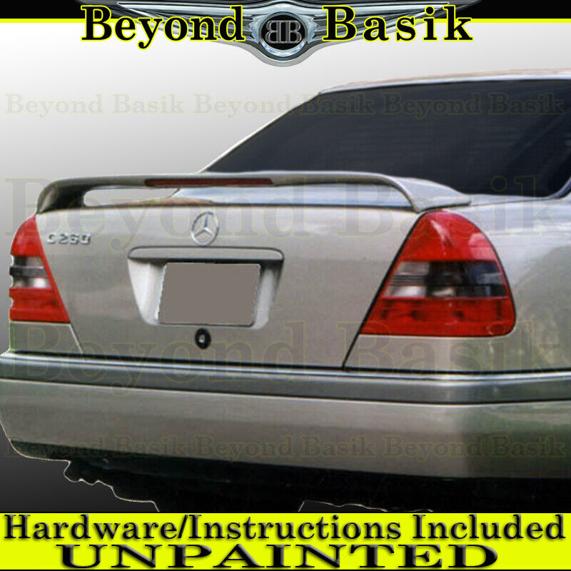 For 1994-1999 Mercedes W202 C220 C230 C280 Factory Style Spoiler w/LED UNPAINTED