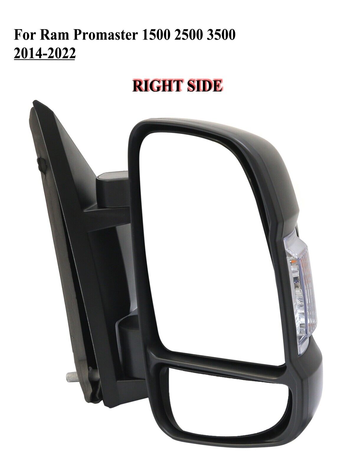 Passenger Right Side Power Heated Mirror For Ram Pormaster 2010-2023