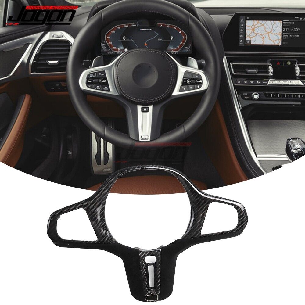 Alcantara Carbon Steering Wheel Trim For BMW 8 Series G14 G15 G16 840i M8 F91 92